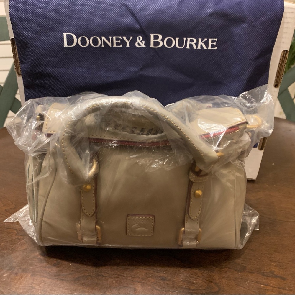Dooney & Bourke Light Taupe Florentine Leather Micro Satchel, NWT